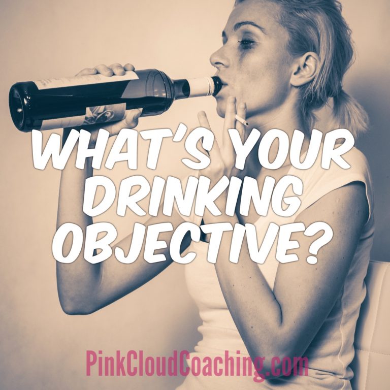 What's your drinking objective Wholly Sober and Pink Cloud Coaching